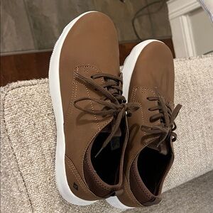 Boys Casual Brown Lace-Up Sneakers